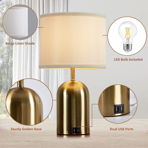 GyroVu lamp USB ports in use, charging devices while lamp is on or off.