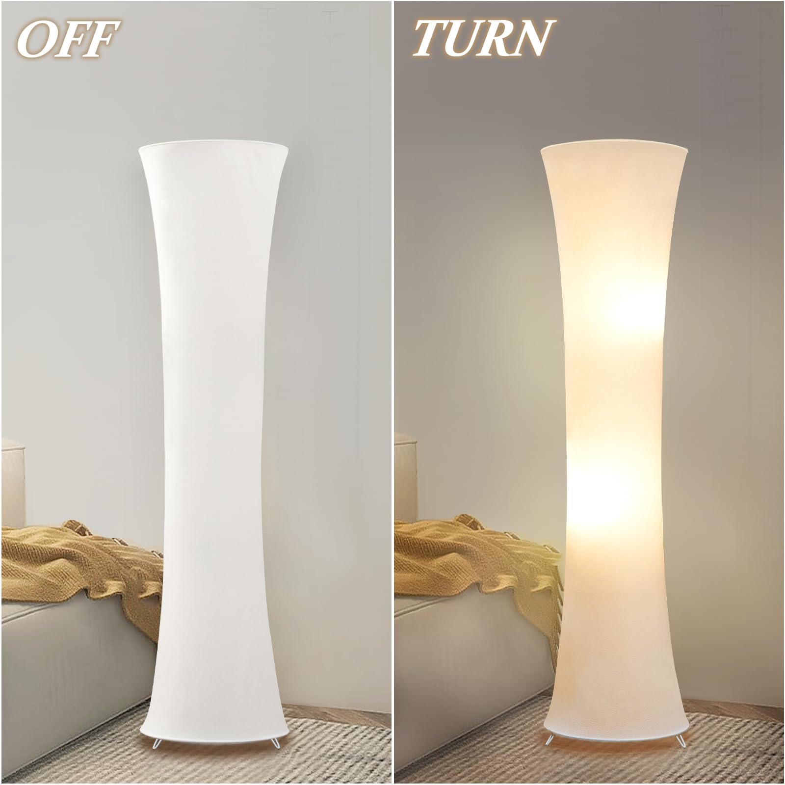 GyroVu adjustable color temperature control shown on floor lamp.