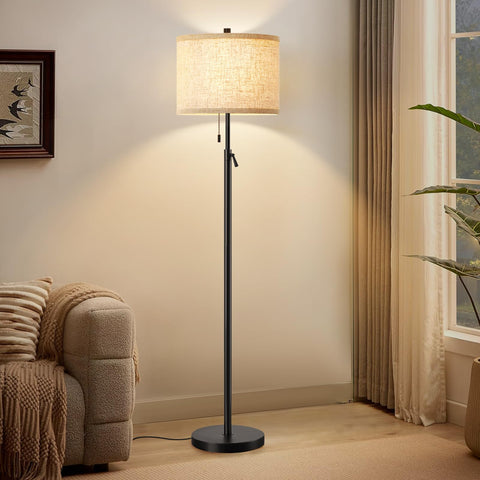 GyroVu black floor lamp base shown in a corner for stable, stylish living spaces.