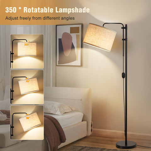 GyroVu beige lampshade diffusing soft light in a cozy space