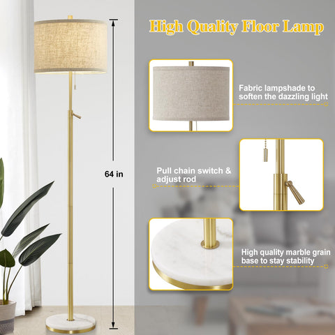 GyroVu adjustable-height floor lamp for flexible room lighting.