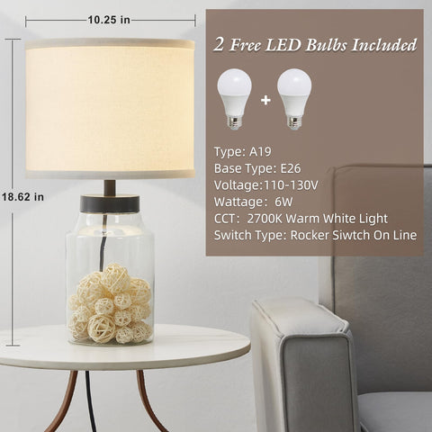 GyroVu LED bulbs included for flicker-free, warm illumination.