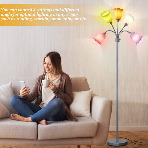 GyroVu Medusa lamp features a heavy base and metal pole for stability.