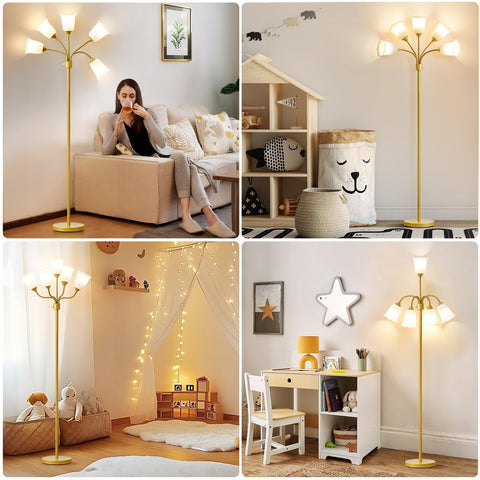 GyroVu Medusa enhances living spaces with gold finish and modern lines.
