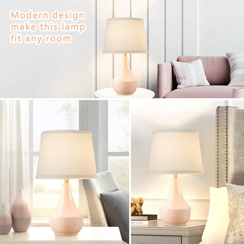 GyroVu modern bedside lamps pair on a nightstand