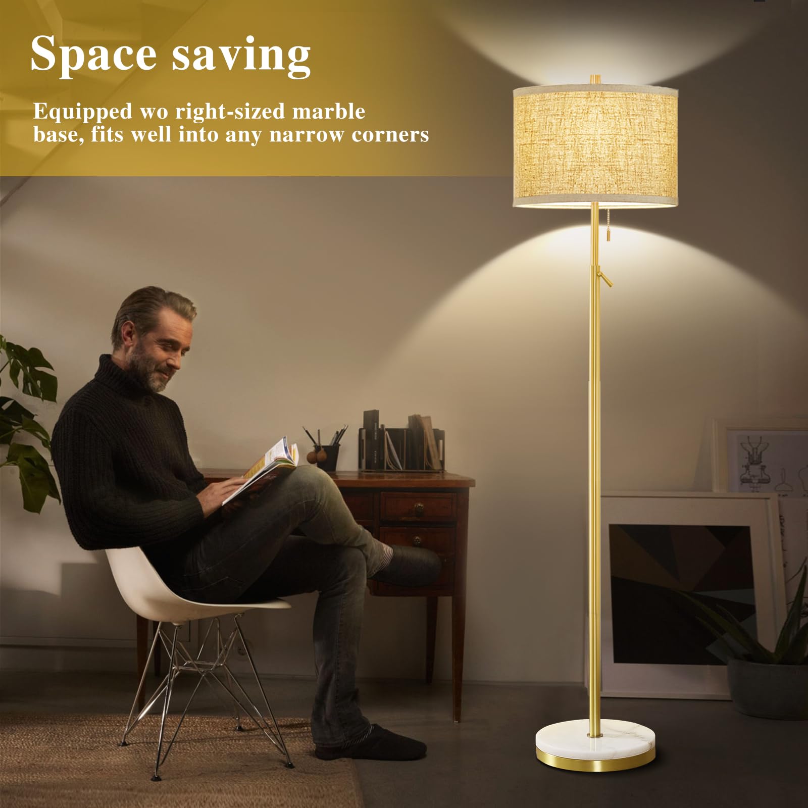 GyroVu pull-chain lamp for simple on/off control.