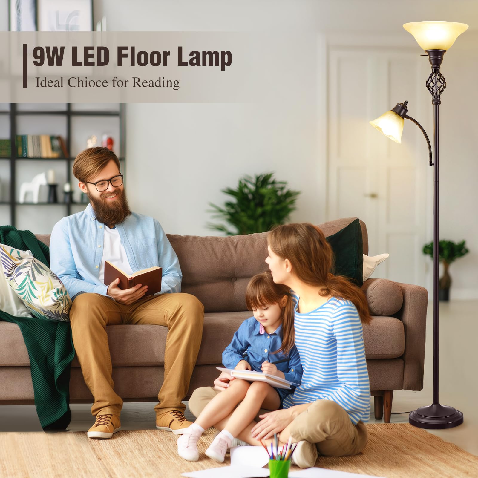 GyroVu torchiere 9W LED bulb offers bright, energy-efficient illumination.