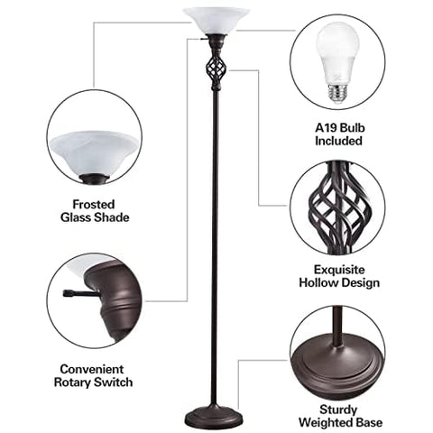 Stable base and tall pole provide steady placement in busy living spaces.