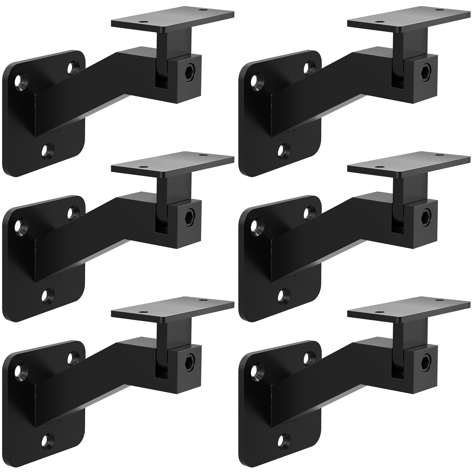 Gyykzz 6-pack adjustable handrail brackets for durable stair support.