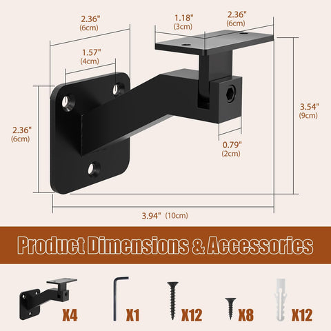 Gyykzz multipurpose staircase brackets ideal for stairs, corridors, and offices.
