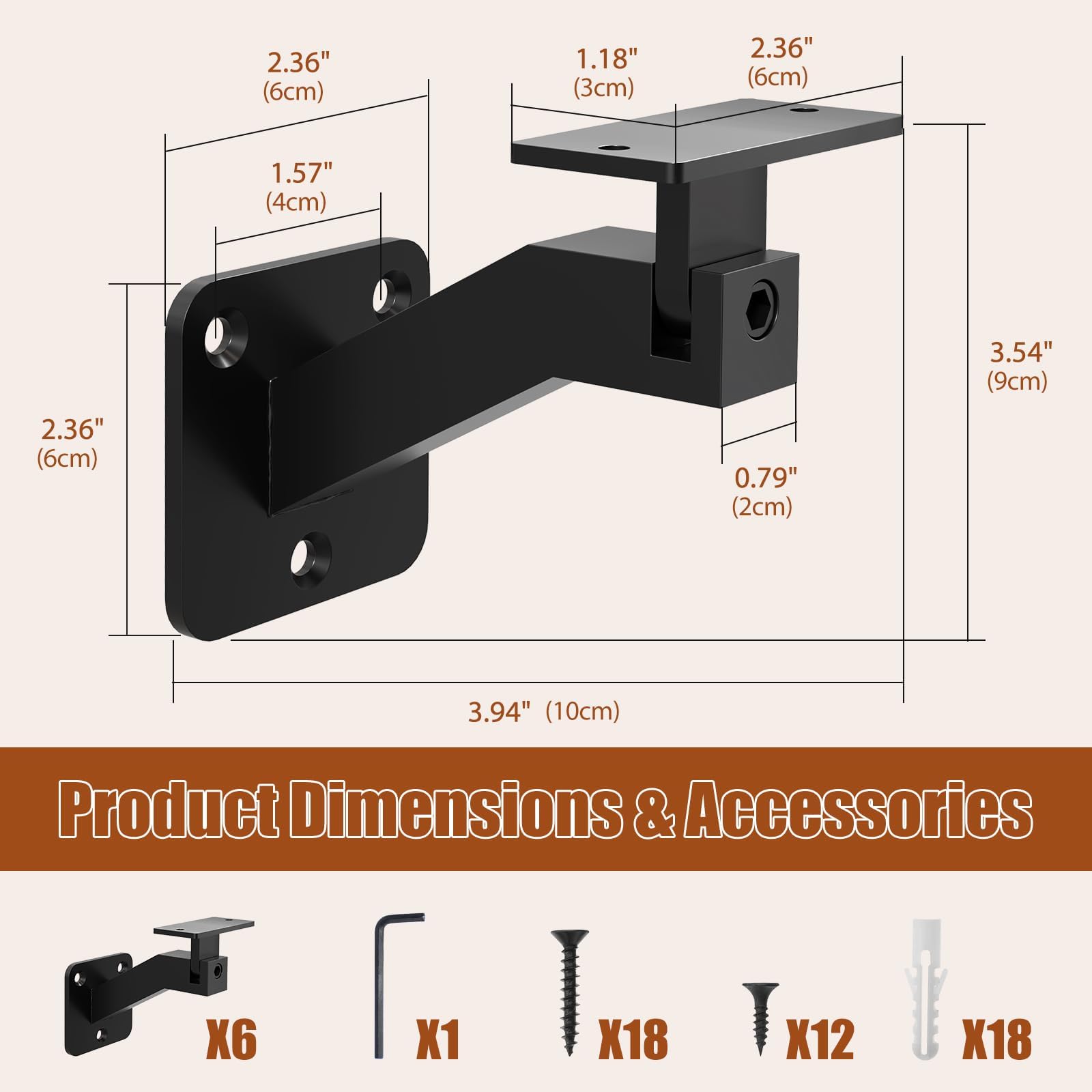 Gyykzz versatile bracket suitable for stairs, corridors, offices and living areas.