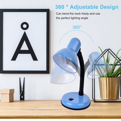 GZGLUZ blue desk lamp LED bulb delivers bright, energy-saving illumination.