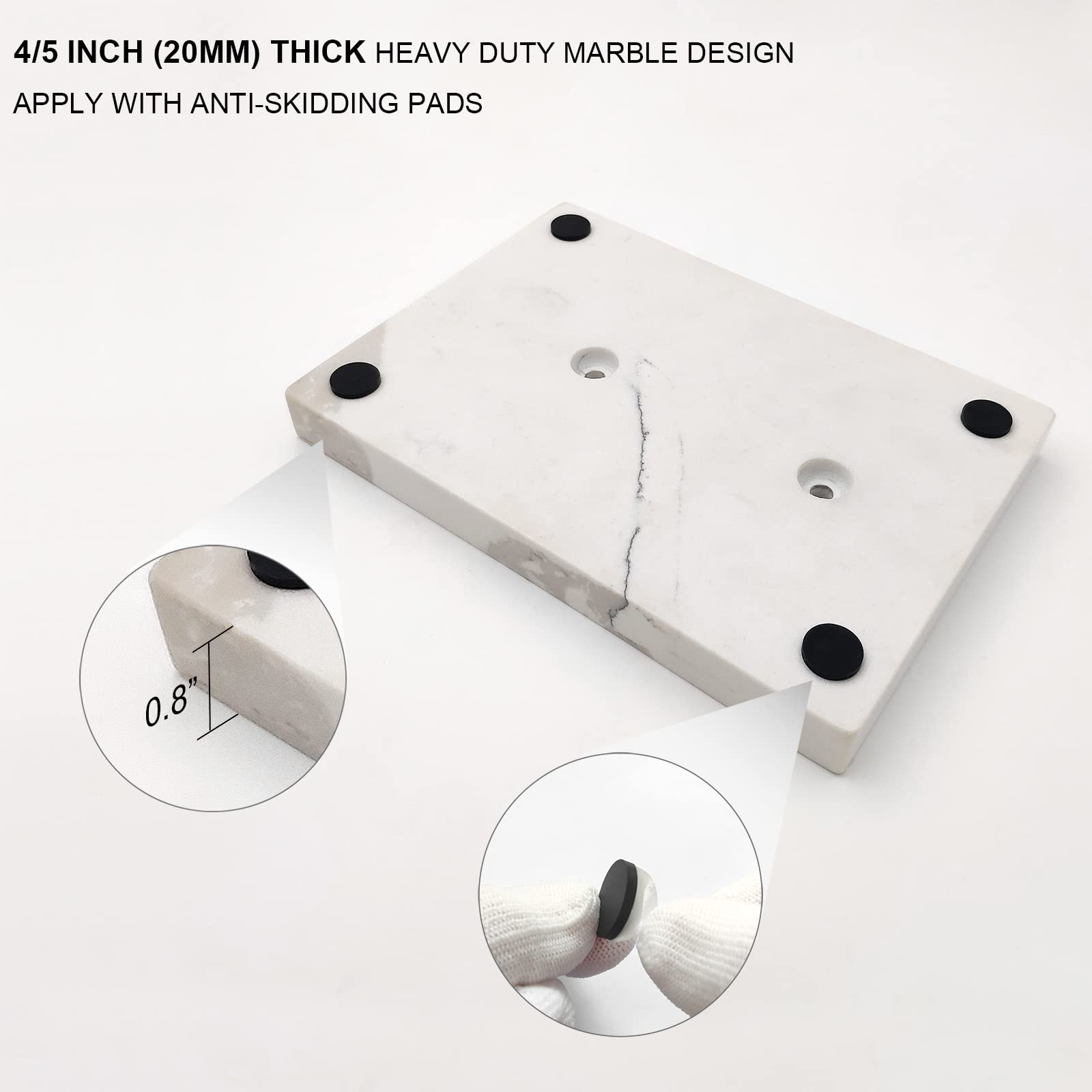 GZILA heavy marble base delivers stable freestanding support