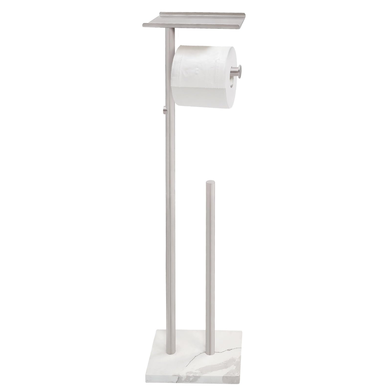 GZILA toilet paper holder stand with marble base for stable bathroom organization