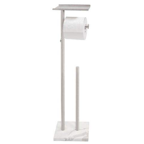 GZILA toilet paper holder stand with marble base for stable bathroom organization
