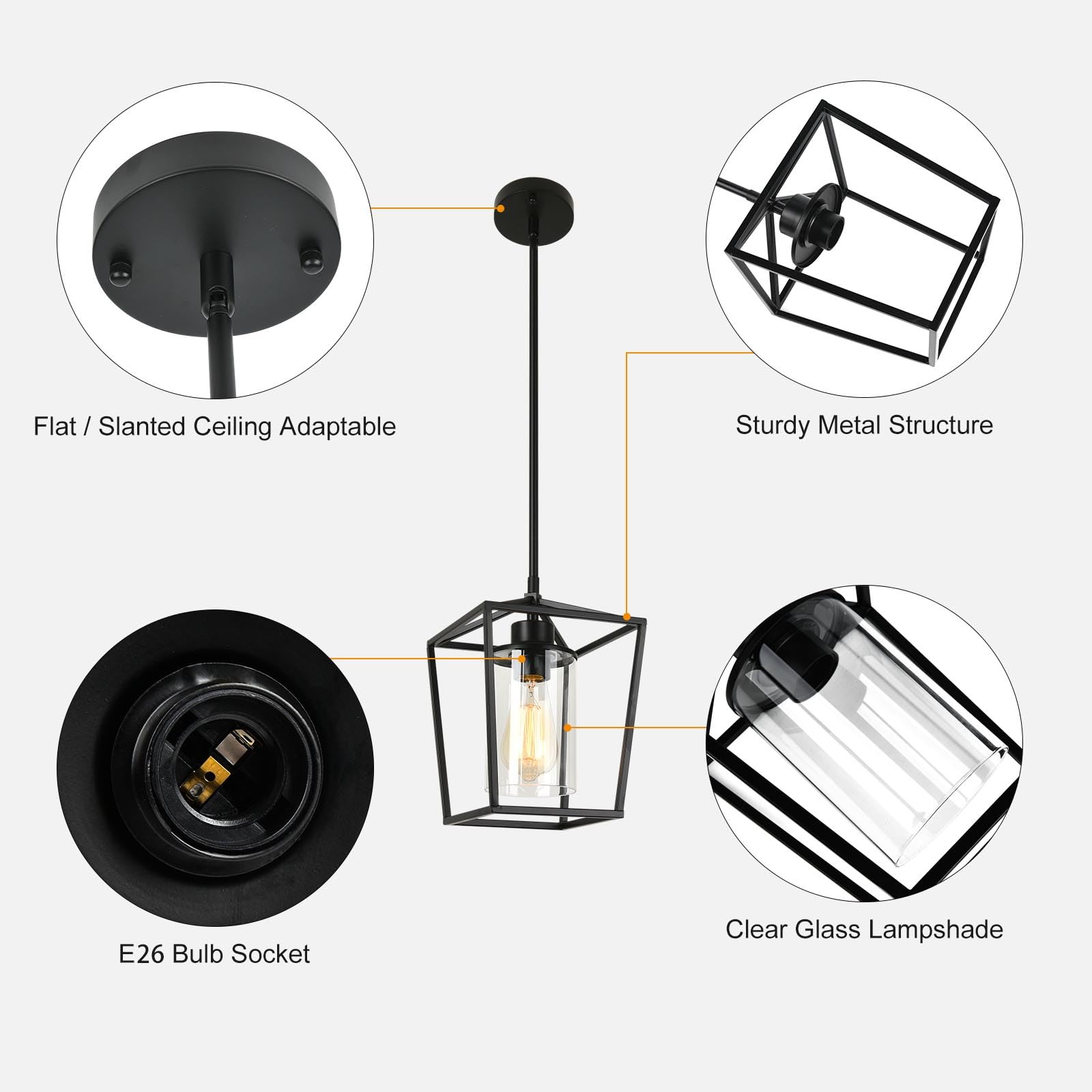 GZJunYo dimmable pendant light provides soft, adjustable lighting when paired with a dimmer