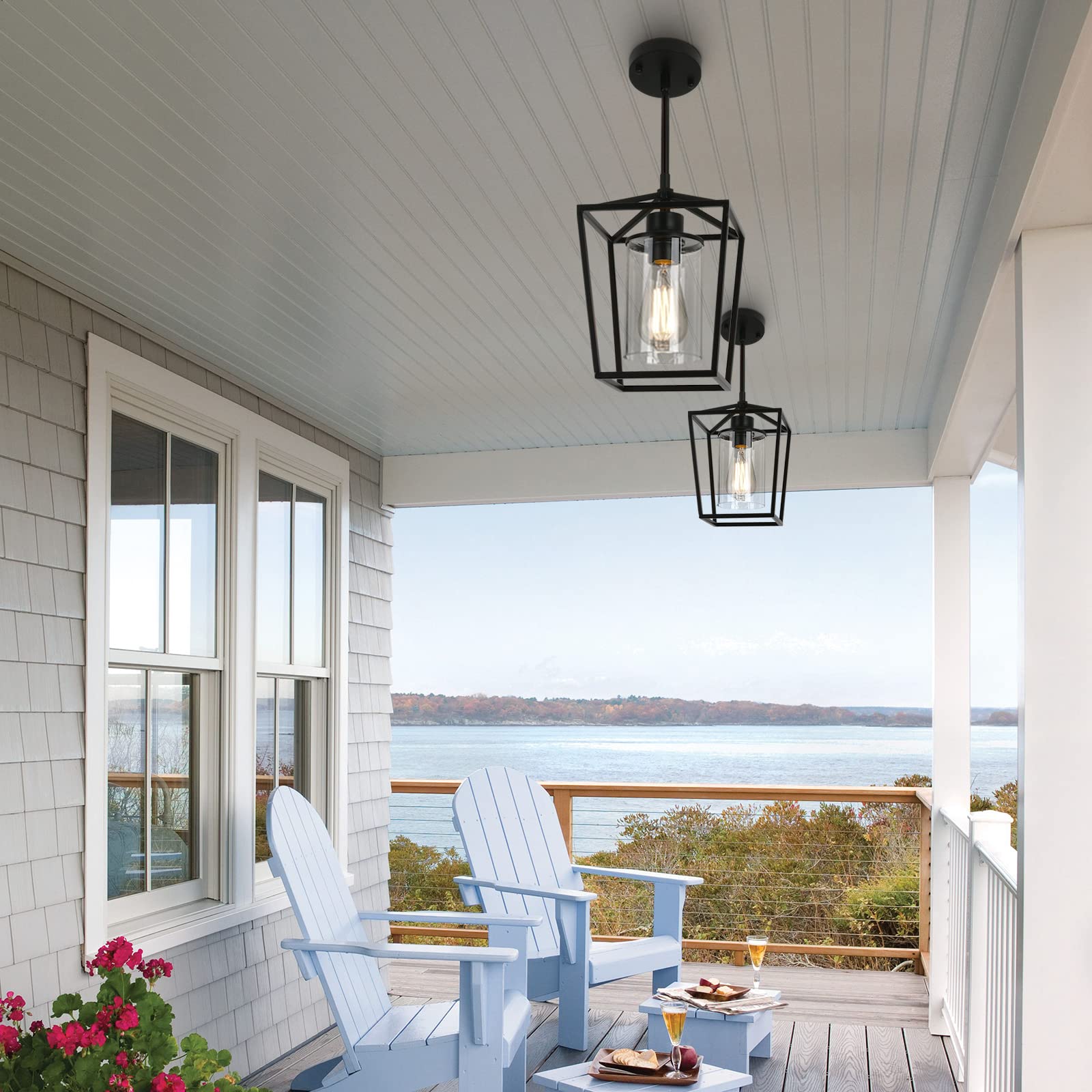 GZJunYo durable metal frame and clear glass promise lasting decorative lighting