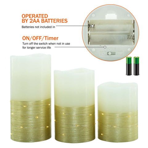 H-BLOSSOM wax-look LEDs provide gentle, candle-like glow
