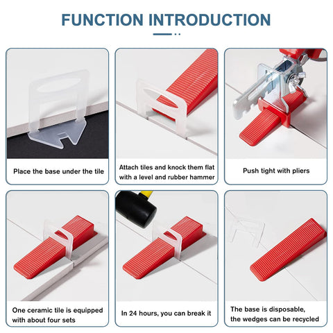 H-Fire Mid tile leveler clip in use demonstrating secure tile hold during installation