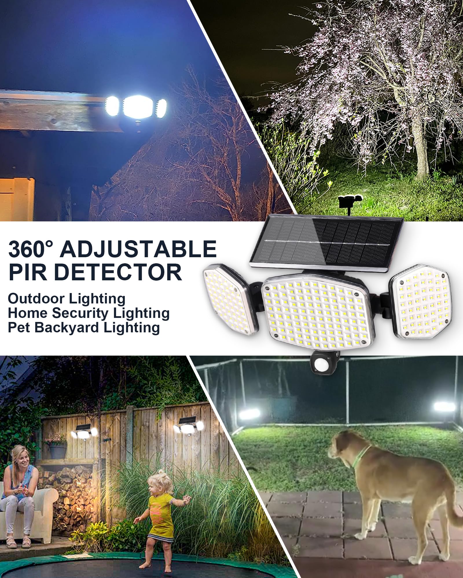 HAARAY solar motion light with 2200mAh battery for extended runtime