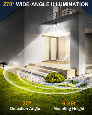 HAARAY solar motion light PIR detector with 360-degree adjustment for precise sensing