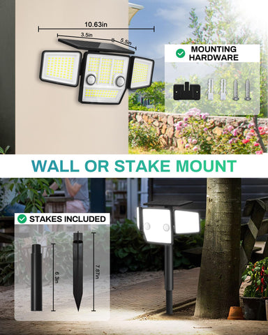 HAARAY 360-degree coverage lights the full yard