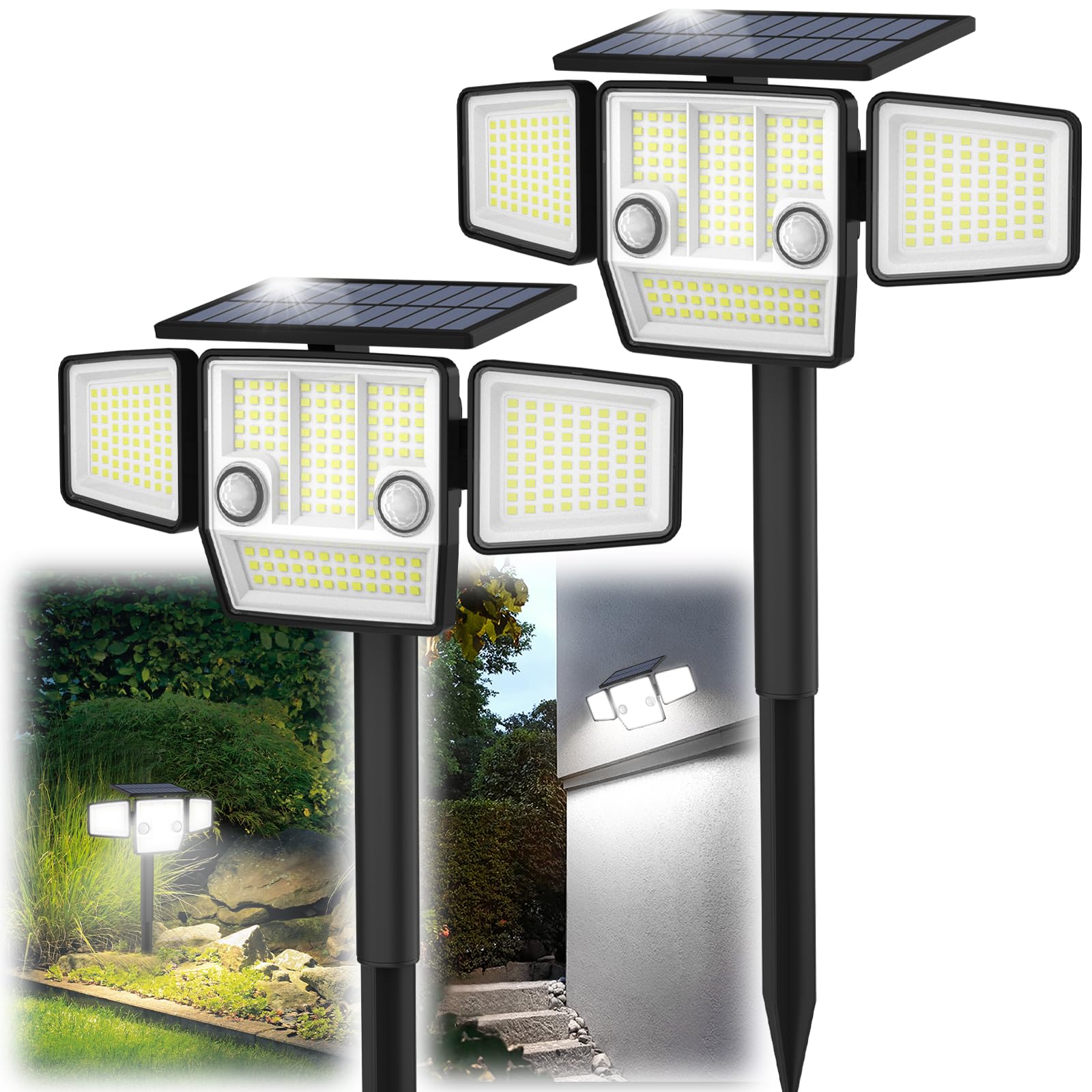 HAARAY front-view solar lights brighten pathways and driveways