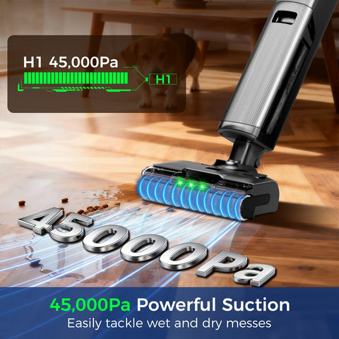 HABIUBIU self-cleaning dock showcases easy maintenance after cleaning sessions.
