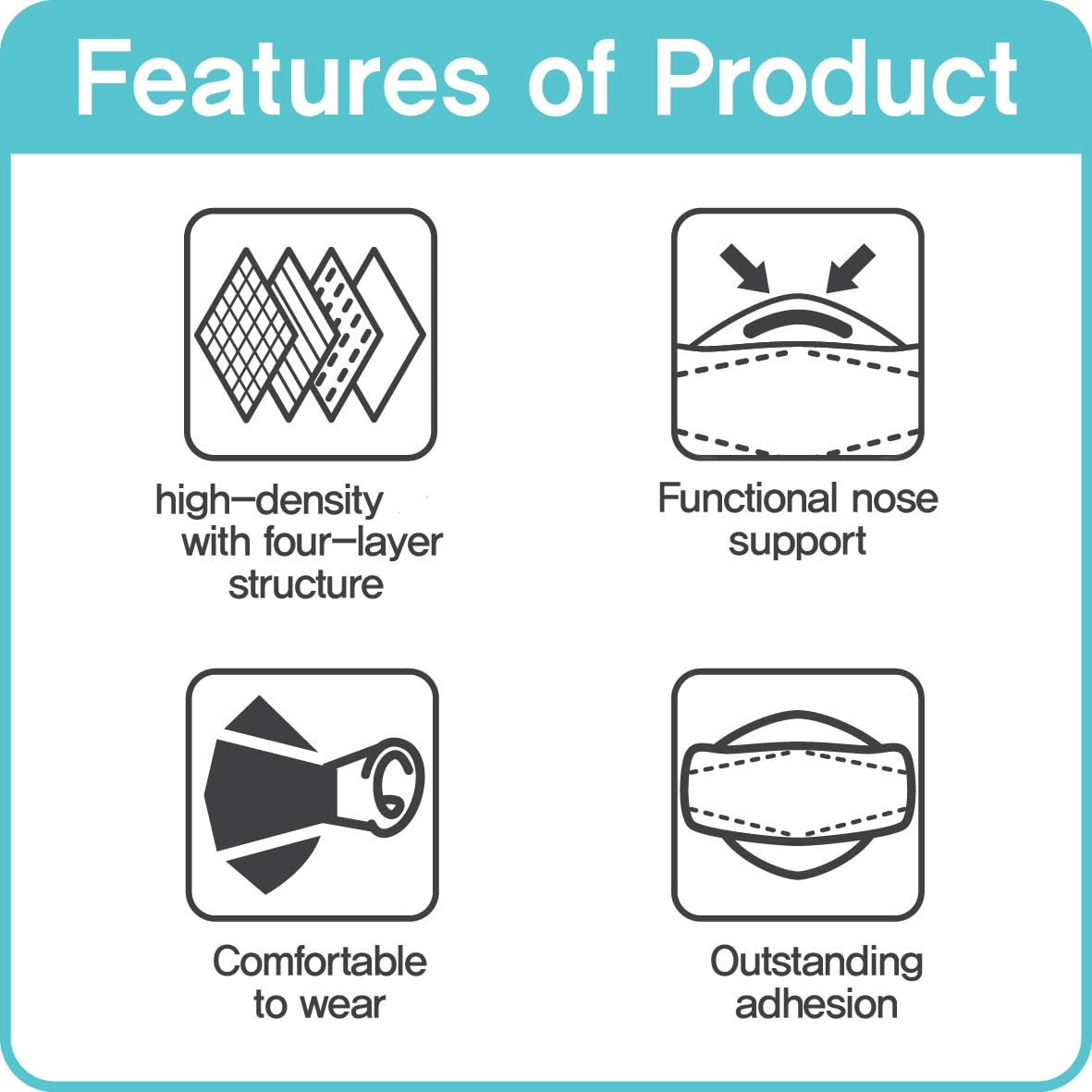 H.A.C PLUS KF94 uses a four-layer MB filter for effective filtration.
