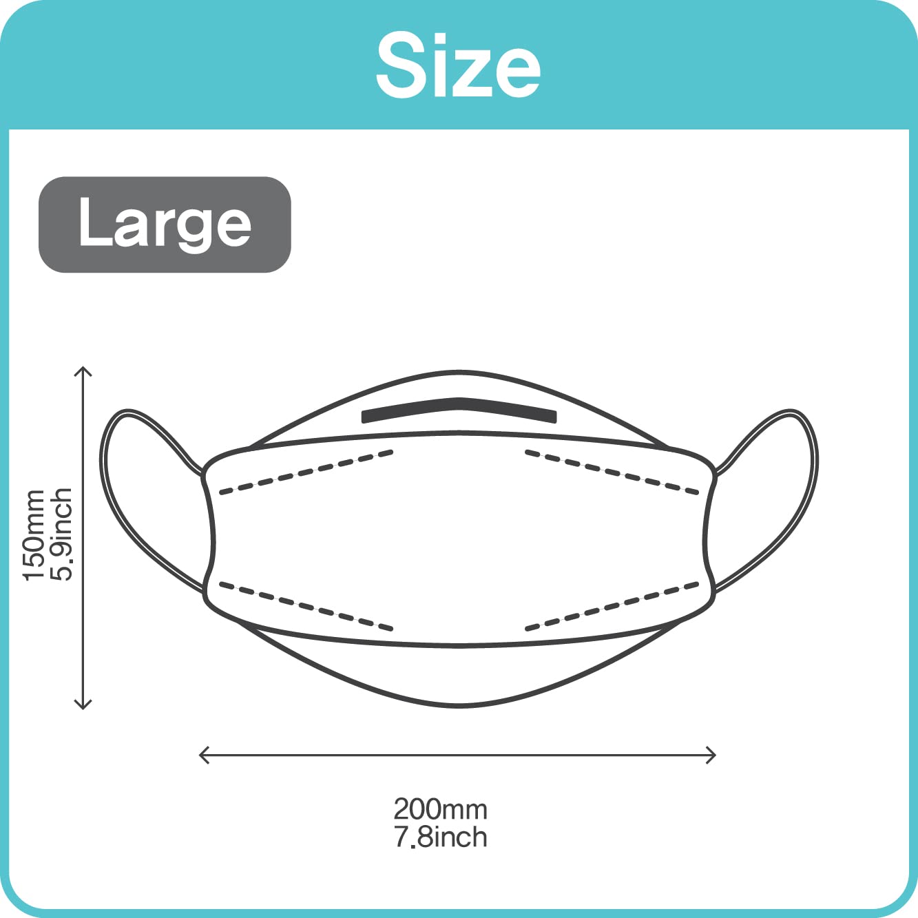 H.A.C PLUS mask pleated design provides comfortable, breathable wear for all-day use.