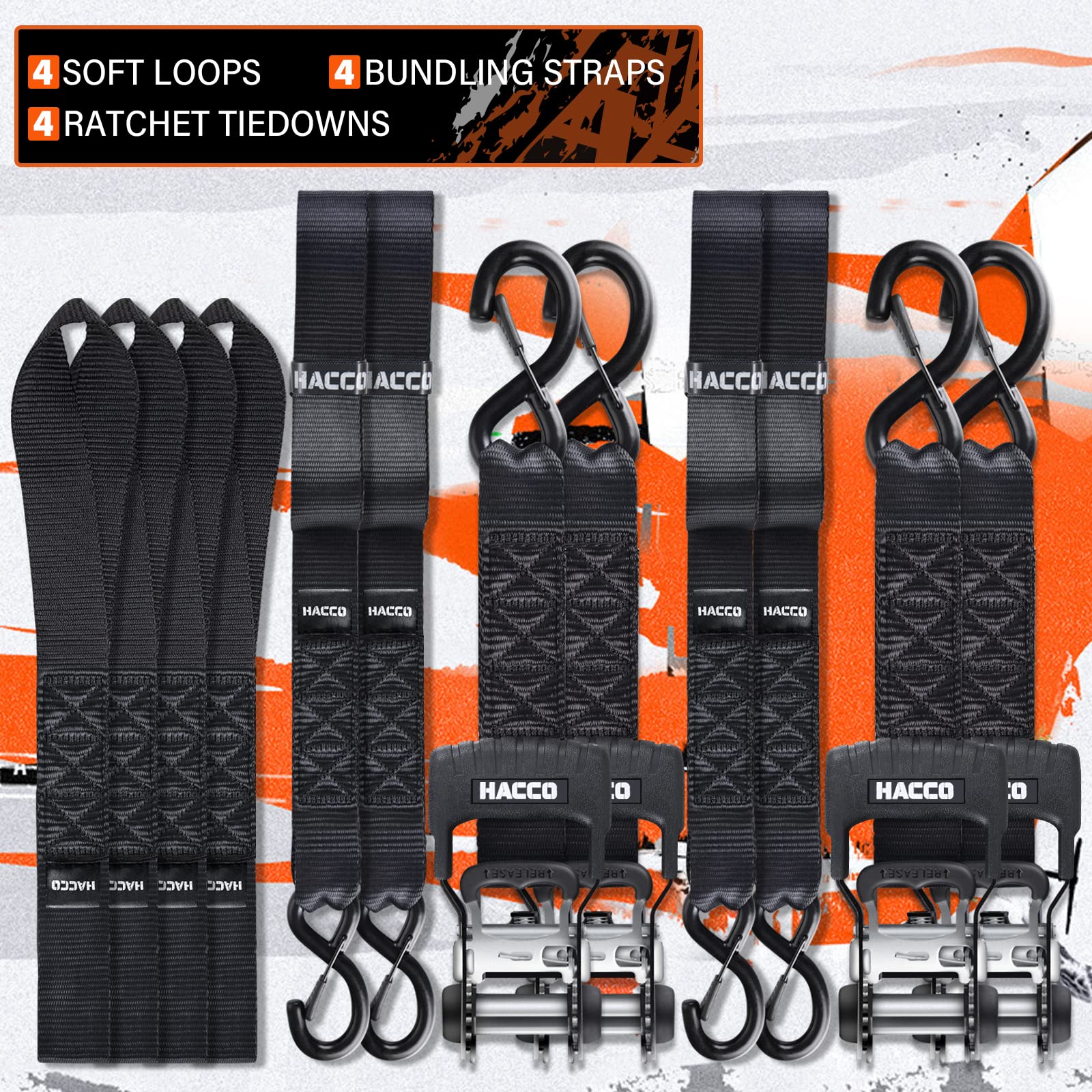 Haccoplanet S-hooks with rubber coating prevent cargo scratches and slippage