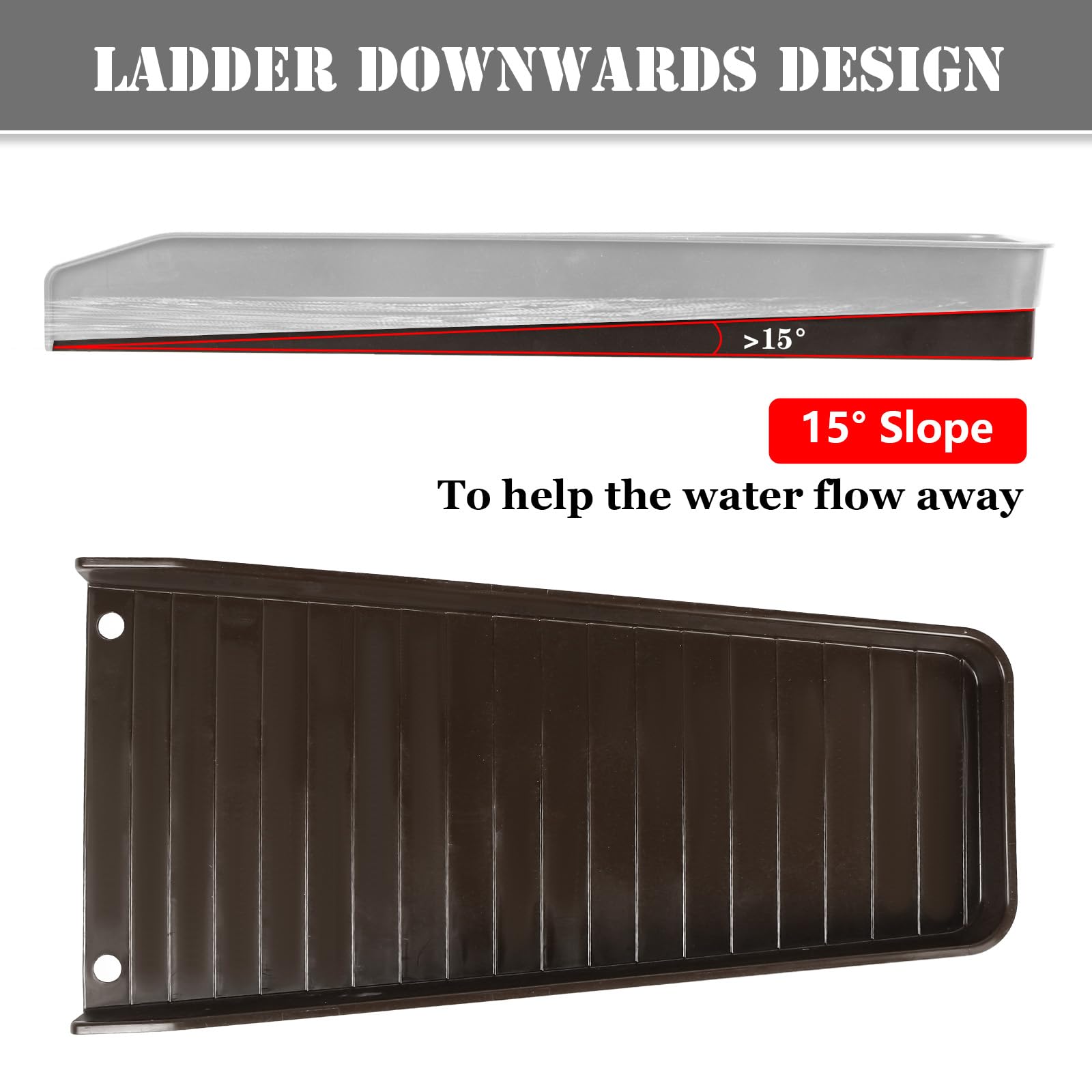HAHOME gutter diverter demonstrates effective water runoff management for drainage.