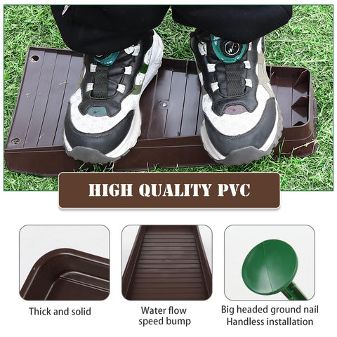 HAHOME rainwater splash guard protects soil and foundation by redirecting flow.