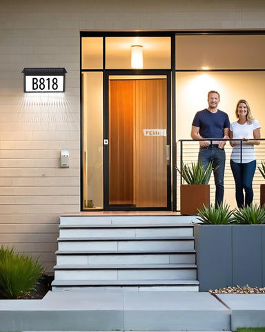 HAHOME solar numbers ground stake offers stable yard or street visibility