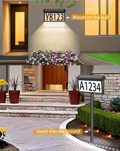 HAHOME solar numbers IP65 protection withstands rain and snow