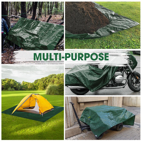 HAICHANFLY tarp ideal for camping, construction, and outdoor protection.