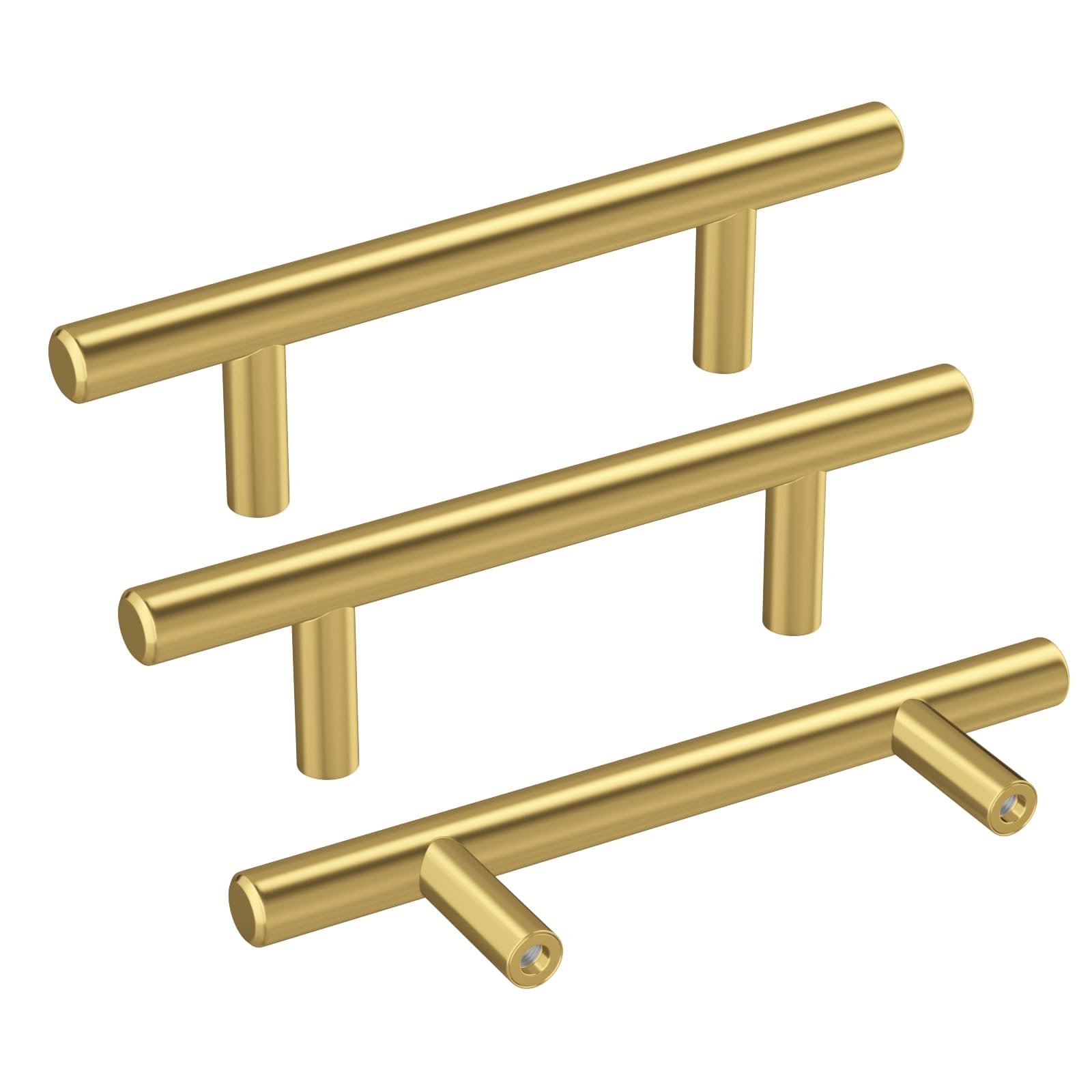 Haidms 3-inch gold cabinet handle front view for sleek kitchen design