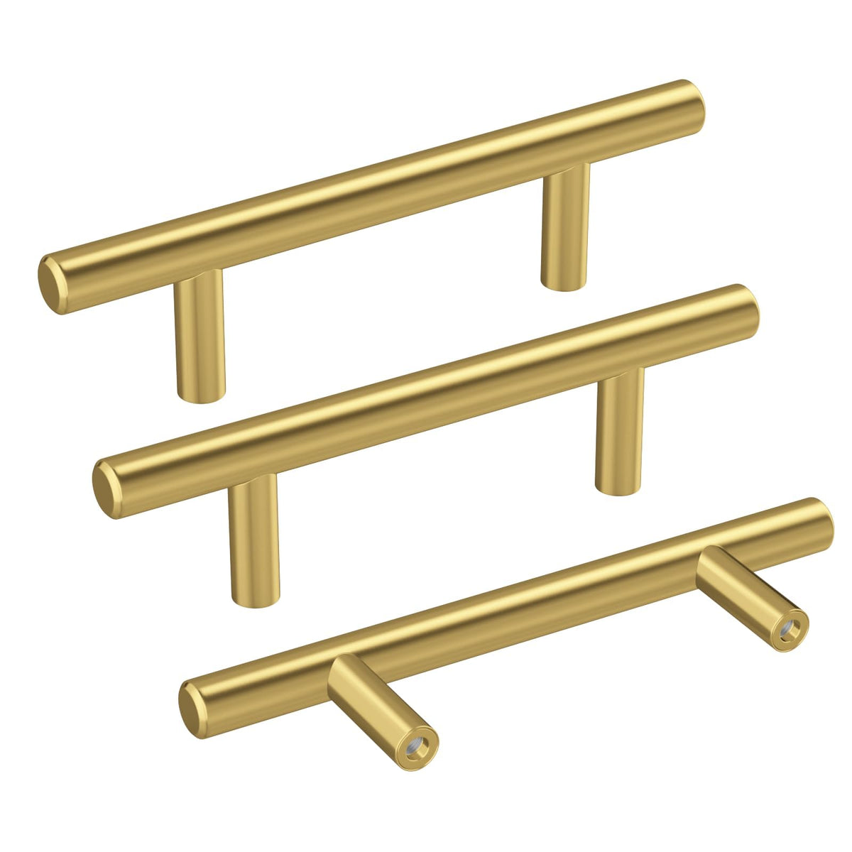 Haidms 3-inch gold cabinet handle front view for sleek kitchen design