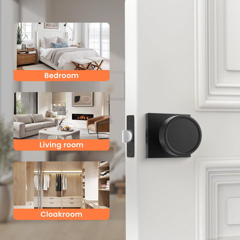 Haidms 6-pack display demonstrates bulk privacy knobs for multiple rooms.