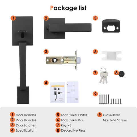 Haidms adjustable backset fits standard doors without extra holes.