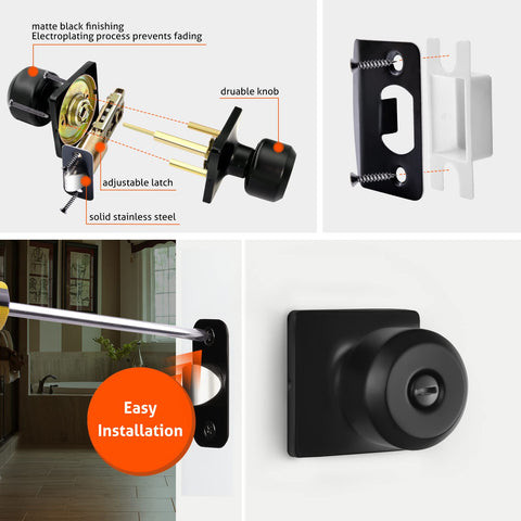 Haidms adjustable latch length fits most standard doors.
