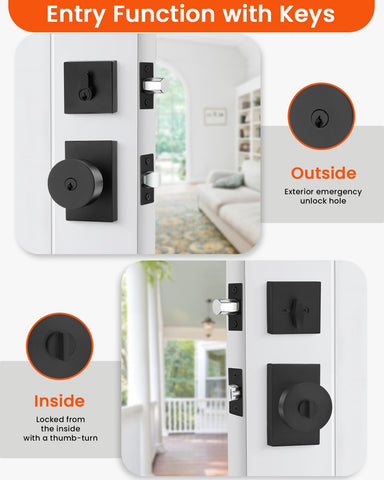 Haidms modern matte black finish closeup for privacy‑ready hardware