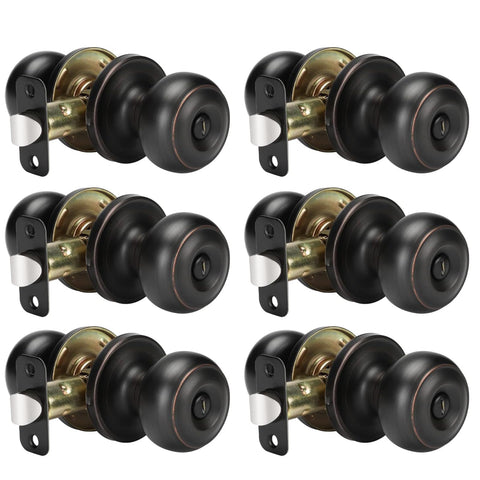 Haidms bronze door knob close up showing the round ball design for smooth interior privacy