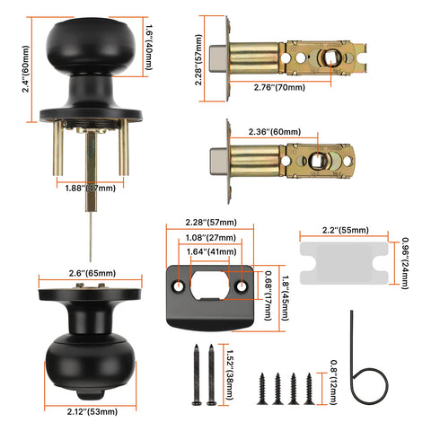 Haidms interior door knob installation kit for simple setup