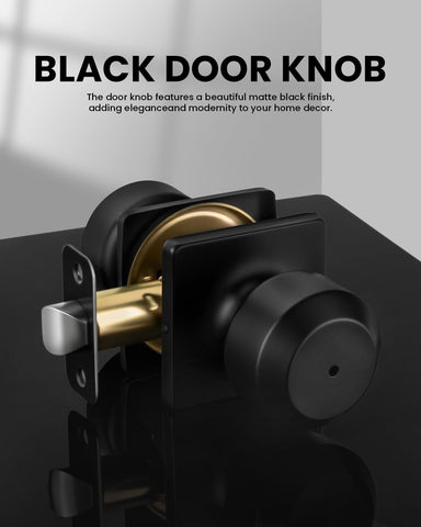 Haidms matte black inside thumb-turn view for private bedroom use