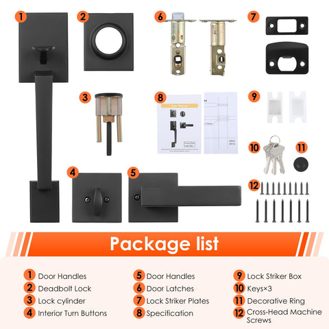 Haidms matte black exterior hardware enhances curb appeal and durability.