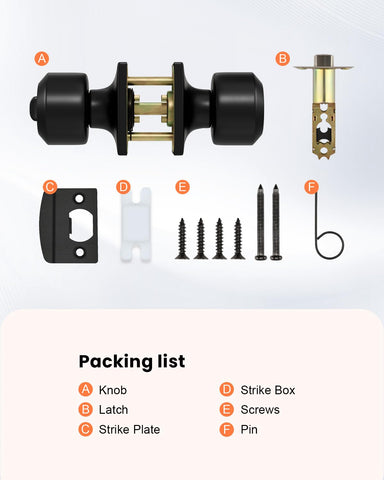 Haidms modern matte finish door knob emphasizes refined style