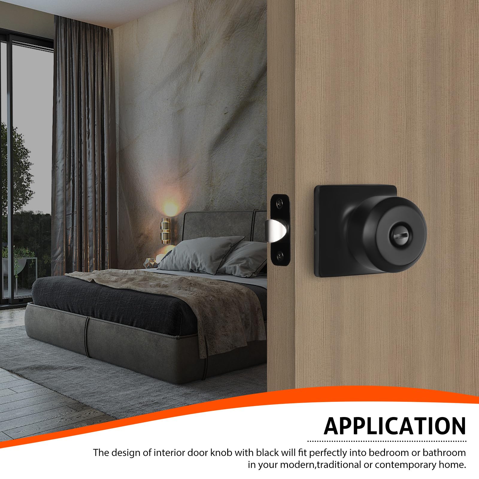 Haidms privacy door knob with thumb turn for secure inside access.