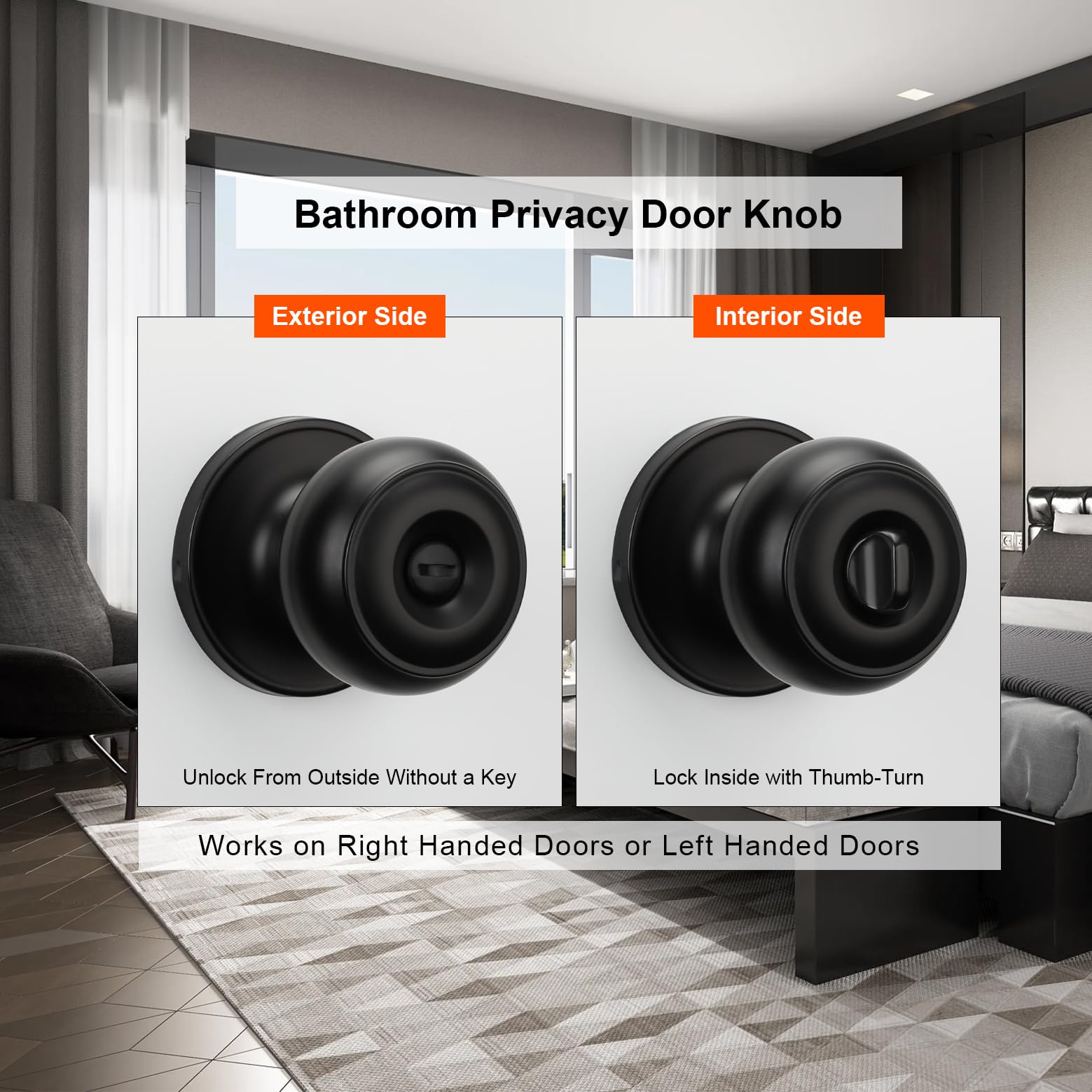 Haidms privacy handle ideal for bedroom doors and private spaces