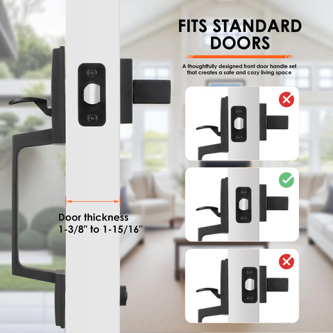 Haidms reversible door handle works on both left- and right-handed doors.